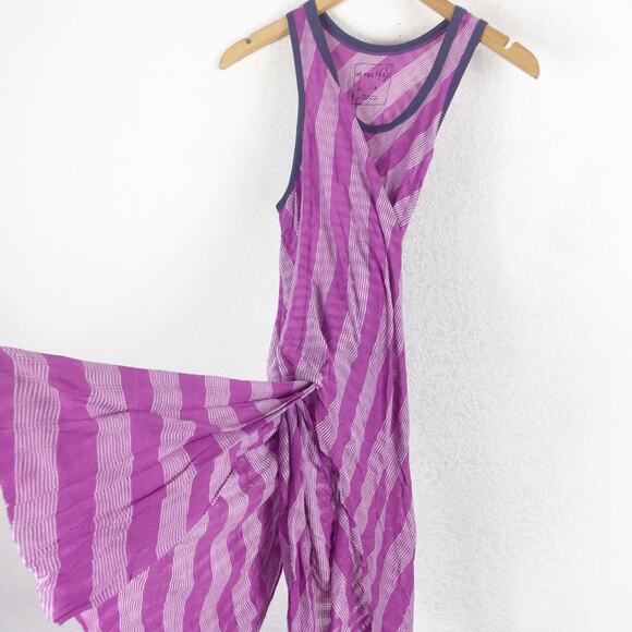 Free People Azalea Topsy Turny Purple Stripe Tunic Dress Small - Picture 9 of 10
